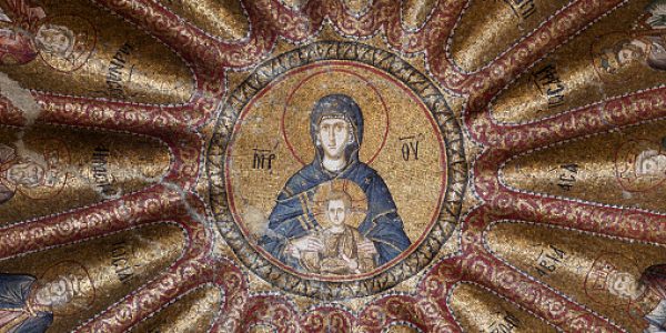 Kariye Museum Mosaic of the Virgin Mary and Child Jesus.